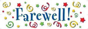 Farewell banner
