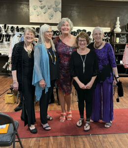 Our models - Gail Palmer, Suzer Sachs, Lisa Schall, Susie Baird and Sally Smeaton