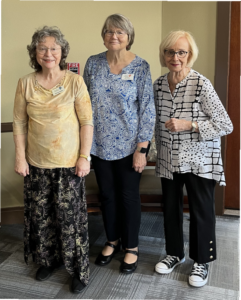 AAUW FL Public Policy Director Pat Dewitt with AAUW Flagler President Gail Palmer and Program Director Ellie Bozzone